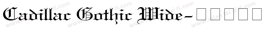 Cadillac Gothic Wide字体转换
